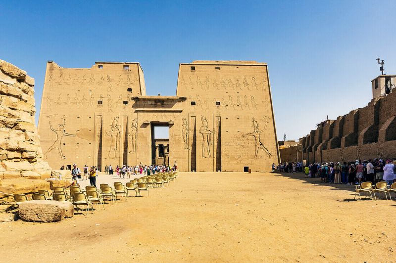 Visiting Edfu Temple aboard Jaz Crown Jewel Nile Cruise – ancient sanctuary of Horus